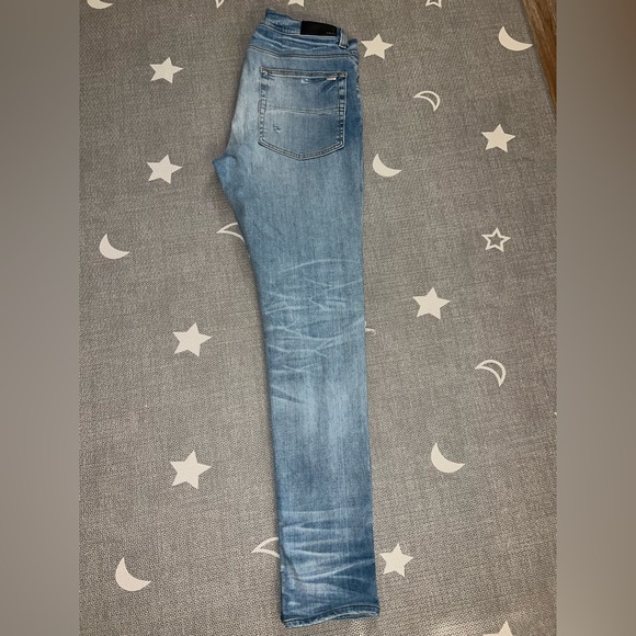 AMIRI Slim Fit Distressed Jeans - Light Blue - Picture 3 of 6